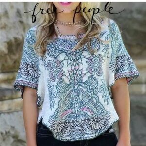 Free People Mayan Starburst Lightweight Sweater XS